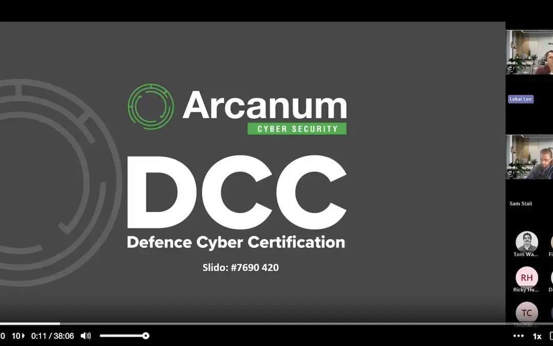 DCC Webinar – Navigating the MOD Defence Cyber Certification Scheme
